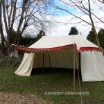 White medieval burgundian tent