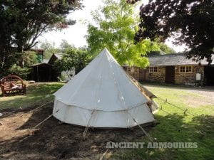 white bell tent